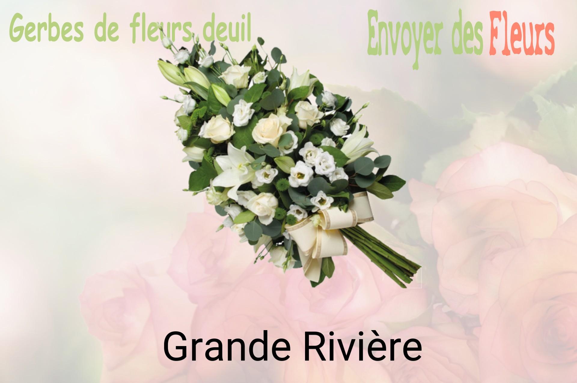 Gerbe de fleurs de deuil livrée à Grande-Rivière